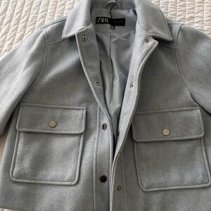 Zara Men's Soft Gray Shirt Jacket